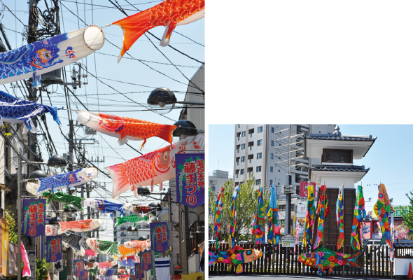 亀戸下町こいのぼり祭りの様子