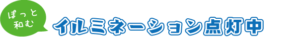 ぽっと和む　イルミネーション点灯中